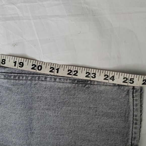 Agolde Nico highrise slim grey silver stretched button fly jeans size 23 - Picture 14 of 16